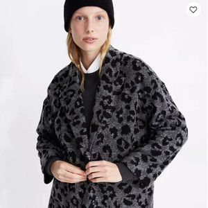 Texture & Thread by Madewell Blazer Sweater Coat in Jungle Cat Leopard Print